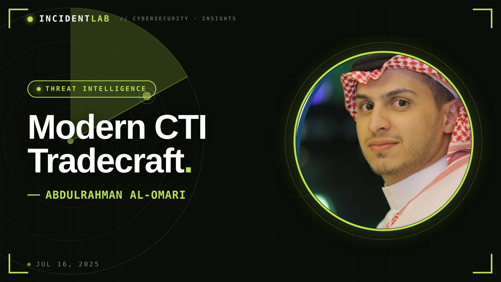 Modern CTI Tradecraft — Abdulrahman Al-Omari