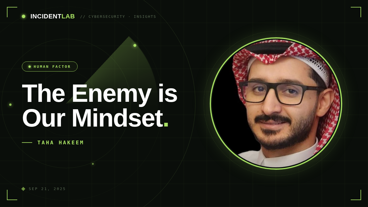 The Enemy is Our Mindset — Taha Hakeem
